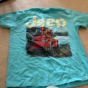 Jeep Aqua Tee with White Emblem